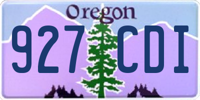 OR license plate 927CDI