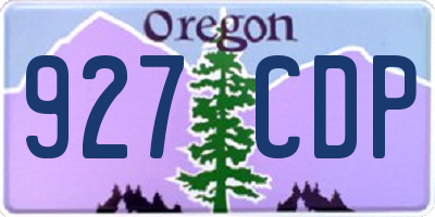 OR license plate 927CDP