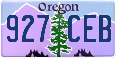 OR license plate 927CEB