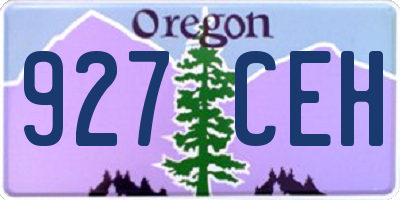 OR license plate 927CEH