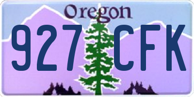OR license plate 927CFK