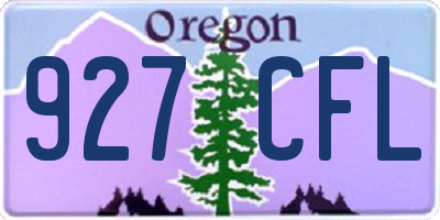 OR license plate 927CFL