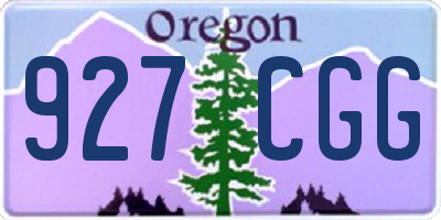 OR license plate 927CGG