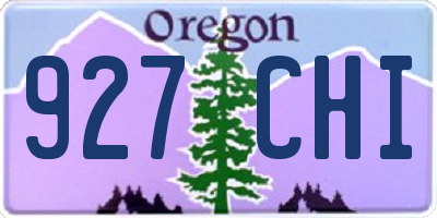 OR license plate 927CHI