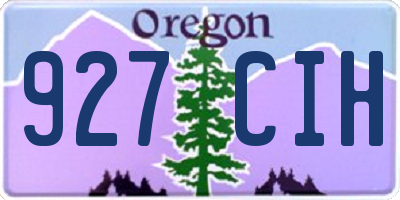 OR license plate 927CIH