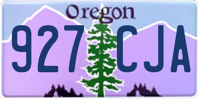 OR license plate 927CJA
