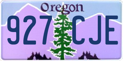 OR license plate 927CJE