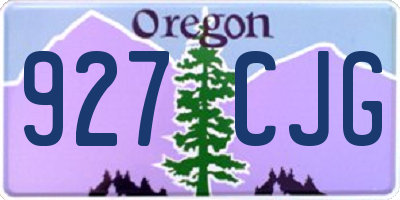 OR license plate 927CJG