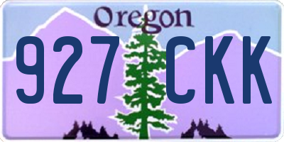 OR license plate 927CKK