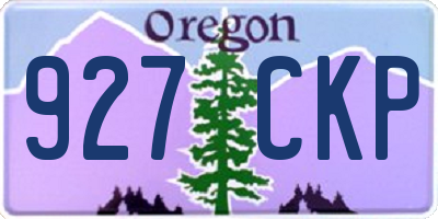 OR license plate 927CKP