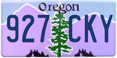 OR license plate 927CKY
