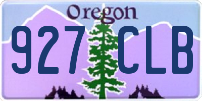 OR license plate 927CLB
