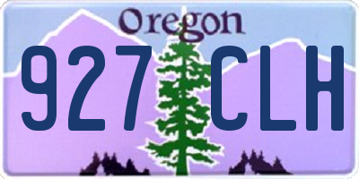 OR license plate 927CLH