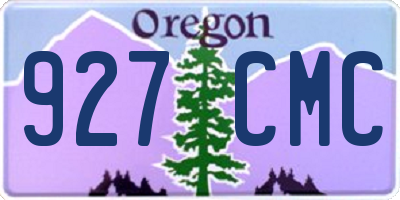 OR license plate 927CMC