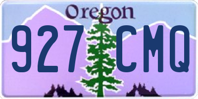 OR license plate 927CMQ
