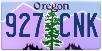 OR license plate 927CNK