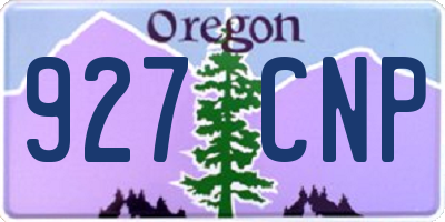 OR license plate 927CNP