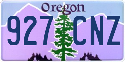 OR license plate 927CNZ