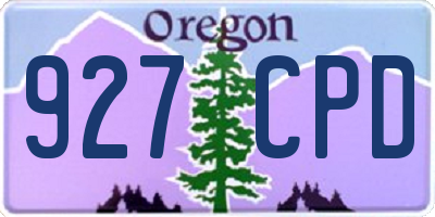 OR license plate 927CPD