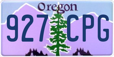 OR license plate 927CPG