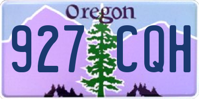 OR license plate 927CQH