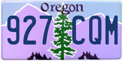 OR license plate 927CQM