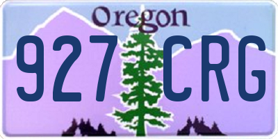 OR license plate 927CRG