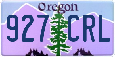 OR license plate 927CRL