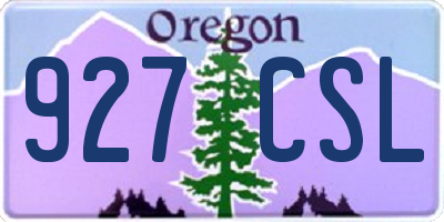 OR license plate 927CSL