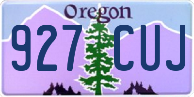 OR license plate 927CUJ