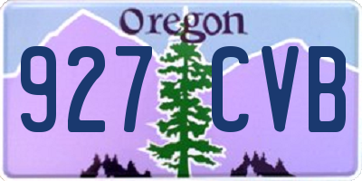 OR license plate 927CVB
