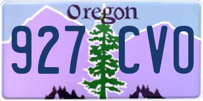 OR license plate 927CVO