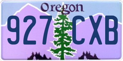OR license plate 927CXB