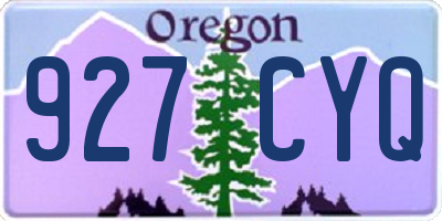 OR license plate 927CYQ