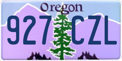 OR license plate 927CZL