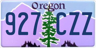 OR license plate 927CZZ