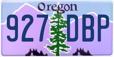 OR license plate 927DBP