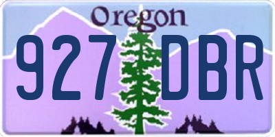 OR license plate 927DBR