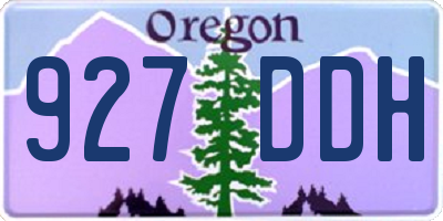OR license plate 927DDH