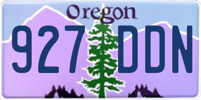 OR license plate 927DDN