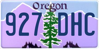 OR license plate 927DHC