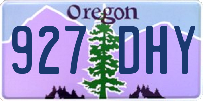 OR license plate 927DHY