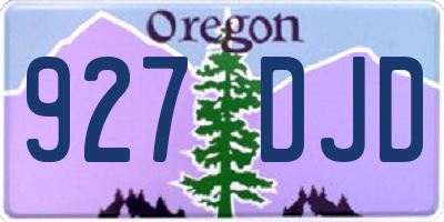 OR license plate 927DJD
