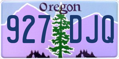 OR license plate 927DJQ