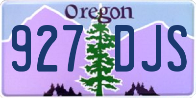 OR license plate 927DJS