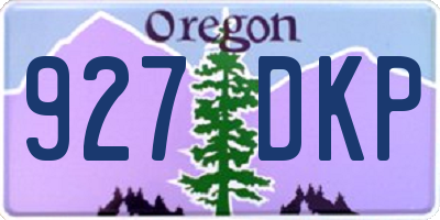 OR license plate 927DKP