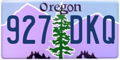 OR license plate 927DKQ