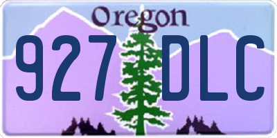 OR license plate 927DLC