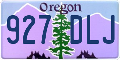 OR license plate 927DLJ