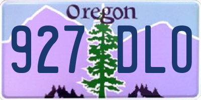 OR license plate 927DLO